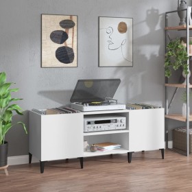 White plywood record cabinet 121x38x48 cm by vidaXL, CD and DVD storage - Ref: Foro24-831933, Price: 79,40 €, Discount: %