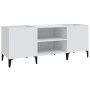 White plywood record cabinet 121x38x48 cm by vidaXL, CD and DVD storage - Ref: Foro24-831933, Price: 79,99 €, Discount: %