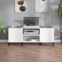 White plywood record cabinet 121x38x48 cm by vidaXL, CD and DVD storage - Ref: Foro24-831933, Price: 79,99 €, Discount: %