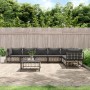 Gartenmöbel-Set 8 Stück und Kissen PE Rattan Anthrazit von vidaXL, Outdoor-Sofas - Ref: Foro24-3186763, Preis: 624,01 €, Raba...