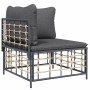 8-piece garden furniture set with anthracite PE rattan cushions by vidaXL, Outdoor sofas - Ref: Foro24-3186763, Price: 624,01...