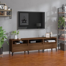 Brown oak plywood TV cabinet 150x30x44.5 cm by vidaXL, TV Furniture - Ref: Foro24-831924, Price: 100,99 €, Discount: %