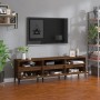 Mueble de TV madera contrachapada roble marrón 150x30x44,5 cm de vidaXL, Muebles TV - Ref: Foro24-831924, Precio: 100,82 €, D...