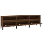 Mueble de TV madera contrachapada roble marrón 150x30x44,5 cm de vidaXL, Muebles TV - Ref: Foro24-831924, Precio: 100,82 €, D...