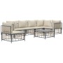 Gartenmöbel-Set 7-teilig und anthrazitgraue PE-Rattankissen von vidaXL, Outdoor-Sofas - Ref: Foro24-3186766, Preis: 553,41 €,...