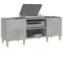 Mueble discos madera contrachapada gris hormigón 121x38x48 cm de vidaXL, Almacenamiento para CD y DVD - Ref: Foro24-831929, P...