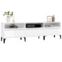 Mueble de TV madera contrachapada blanco brillo 150x30x44,5 cm de vidaXL, Muebles TV - Ref: Foro24-831919, Precio: 92,53 €, D...