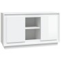 Aparador de madera contrachapada blanco brillante 102x35x60 cm de vidaXL, Aparadores - Ref: Foro24-831879, Precio: 109,18 €, ...