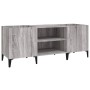 Schallplattenschrank aus grauem Sonoma-Sperrholz, 121 x 38 x 48 cm von vidaXL, CD- und DVD-Speicher - Ref: Foro24-831939, Pre...