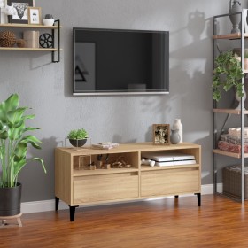 Mueble de TV madera contrachapada roble Sonoma 100x34,5x44,5 cm de vidaXL, Muebles TV - Ref: Foro24-831904, Precio: 77,99 €, ...