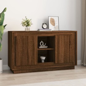 Oak brown plywood sideboard 102x35x60 cm by vidaXL, Sideboards - Ref: Foro24-831884, Price: 92,81 €, Discount: %