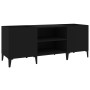 Black plywood record cabinet 121x38x48 cm by vidaXL, CD and DVD storage - Ref: Foro24-831934, Price: 80,99 €, Discount: %