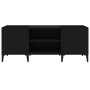 Black plywood record cabinet 121x38x48 cm by vidaXL, CD and DVD storage - Ref: Foro24-831934, Price: 80,99 €, Discount: %