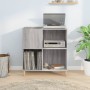 Mueble discos madera contrachapada gris Sonoma 84,5x38x89 cm de vidaXL, Almacenamiento para CD y DVD - Ref: Foro24-831995, Pr...