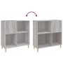 Mueble discos madera contrachapada gris Sonoma 84,5x38x89 cm de vidaXL, Almacenamiento para CD y DVD - Ref: Foro24-831995, Pr...