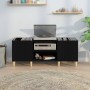 Mueble para discos madera contrachapada negro 121x38x48 cm de vidaXL, Almacenamiento para CD y DVD - Ref: Foro24-831926, Prec...