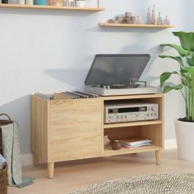 Sonoma oak plywood disc cabinet 84.5x38x48 cm by vidaXL, CD and DVD storage - Ref: Foro24-831944, Price: 59,36 €, Discount: %