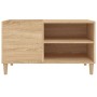 Mueble discos madera contrachapada roble sonoma 84,5x38x48 cm de vidaXL, Almacenamiento para CD y DVD - Ref: Foro24-831944, P...