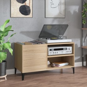 Sonoma oak plywood disc cabinet 84.5x38x48 cm by vidaXL, CD and DVD storage - Ref: Foro24-831952, Price: 70,19 €, Discount: %