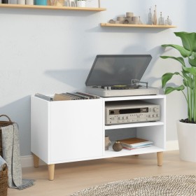 White plywood record cabinet 84.5x38x48 cm by vidaXL, CD and DVD storage - Ref: Foro24-831941, Price: 62,90 €, Discount: %