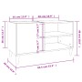 Mueble para discos madera contrachapada blanco 84,5x38x48 cm de vidaXL, Almacenamiento para CD y DVD - Ref: Foro24-831941, Pr...