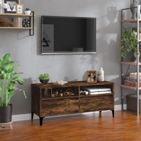 Smoked oak plywood TV cabinet 100x34.5x44.5cm by vidaXL, TV Furniture - Ref: Foro24-831906, Price: 72,99 €, Discount: %