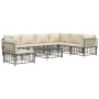 Gartenmöbel-Set 8 Stück und Kissen PE Rattan Anthrazit von vidaXL, Outdoor-Sofas - Ref: Foro24-3186768, Preis: 628,61 €, Raba...