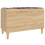 Mueble discos madera contrachapada roble Sonoma 74,5x38x48 cm de vidaXL, Almacenamiento para CD y DVD - Ref: Foro24-831960, P...