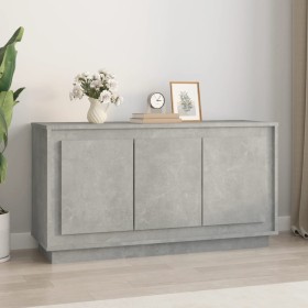 Aparador de madera contrachapada gris hormigón 102x35x55 cm de vidaXL, Aparadores - Ref: Foro24-831889, Precio: 105,31 €, Des...