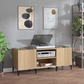 Sonoma oak plywood disc cabinet 121x38x48 cm by vidaXL, CD and DVD storage - Ref: Foro24-831936, Price: 93,99 €, Discount: %