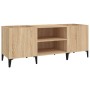 Scheibenschrank aus Sonoma-Eichensperrholz, 121 x 38 x 48 cm von vidaXL, CD- und DVD-Speicher - Ref: Foro24-831936, Preis: 98...