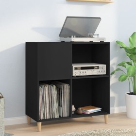 Black plywood record cabinet 84.5x38x89 cm by vidaXL, CD and DVD storage - Ref: Foro24-831990, Price: 82,61 €, Discount: %