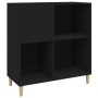 Mueble para discos madera contrachapada negro 84,5x38x89 cm de vidaXL, Almacenamiento para CD y DVD - Ref: Foro24-831990, Pre...