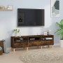 TV stand made of smoked oak plywood, 150x30x44.5 cm by vidaXL, TV Furniture - Ref: Foro24-831914, Price: 90,10 €, Discount: %