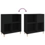 Mueble para discos madera contrachapada negro 84,5x38x89 cm de vidaXL, Almacenamiento para CD y DVD - Ref: Foro24-831990, Pre...