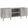 Mueble para discos madera contrachapada gris sonoma 121x38x48cm de vidaXL, Almacenamiento para CD y DVD - Ref: Foro24-831931,...