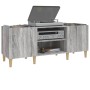 Mueble para discos madera contrachapada gris sonoma 121x38x48cm de vidaXL, Almacenamiento para CD y DVD - Ref: Foro24-831931,...