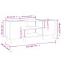 Schallplattenschrank aus grauem Sonoma-Sperrholz, 121 x 38 x 48 cm von vidaXL, CD- und DVD-Speicher - Ref: Foro24-831931, Pre...