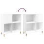 Mueble discos madera contrachapada blanco brillo 84,5x38x89 cm de vidaXL, Almacenamiento para CD y DVD - Ref: Foro24-831991, ...