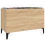 Oak Sonoma plywood record cabinet 74.5x38x48 cm by vidaXL, CD and DVD storage - Ref: Foro24-831968, Price: 37,21 €, Discount: %