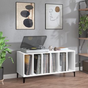 White plywood record cabinet 100x38x48 cm by vidaXL, CD and DVD storage - Ref: Foro24-831981, Price: 83,49 €, Discount: %