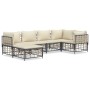 Garden furniture set 6 pieces anthracite cushions PE rattan by vidaXL, Outdoor sofas - Ref: Foro24-3186770, Price: 460,39 €, ...