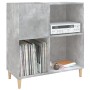 Mueble discos madera contrachapada gris hormigón 84,5x38x89 cm de vidaXL, Almacenamiento para CD y DVD - Ref: Foro24-831993, ...