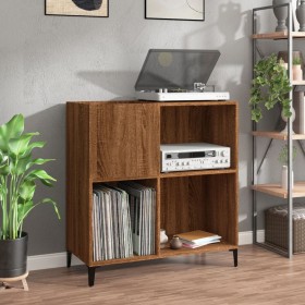 Plywood oak brown record cabinet 84.5x38x89 cm by vidaXL, CD and DVD storage - Ref: Foro24-832004, Price: 96,27 €, Discount: %