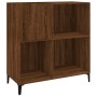 Mueble discos madera contrachapada roble marrón 84,5x38x89 cm de vidaXL, Almacenamiento para CD y DVD - Ref: Foro24-832004, P...