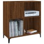 Mueble discos madera contrachapada roble marrón 84,5x38x89 cm de vidaXL, Almacenamiento para CD y DVD - Ref: Foro24-832004, P...