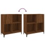 Mueble discos madera contrachapada roble marrón 84,5x38x89 cm de vidaXL, Almacenamiento para CD y DVD - Ref: Foro24-832004, P...