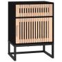 Mesita noche hierro y madera contrachapada negro 40x30x55,5 cm de vidaXL, Mesitas de noche - Ref: Foro24-352093, Precio: 67,7...