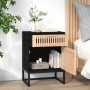 Mesita noche hierro y madera contrachapada negro 40x30x55,5 cm de vidaXL, Mesitas de noche - Ref: Foro24-352093, Precio: 67,7...