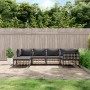 Gartenmöbel-Set 6-teilig anthrazitfarbene Kissen PE-Rattan von vidaXL, Outdoor-Sofas - Ref: Foro24-3186771, Preis: 455,46 €, ...